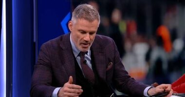 Jamie Carragher shared a heartwarming and hilarious call with his mother Paula on live TV
