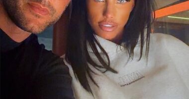 Katie Price posted this image of her with Lee Andrews on the engagement. His numerous ex-girlfriends have been urging Katie to dump him