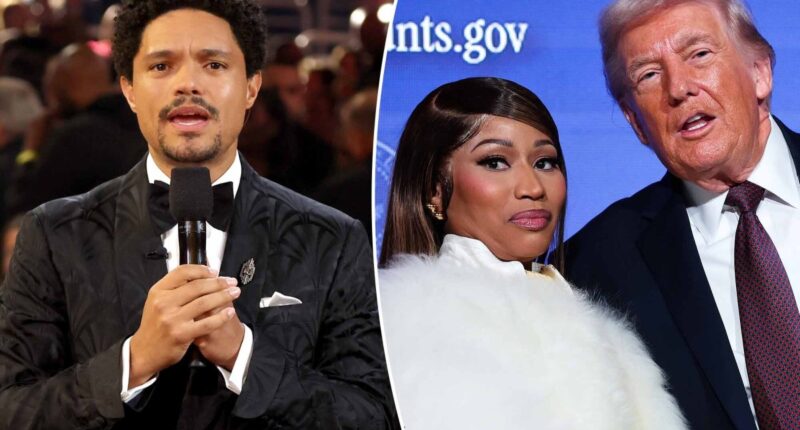 Trevor Noah takes aim at Jeff Bezos’ wedding, Nicki Minaj’s Trump support in Grammys 2026 monologue
