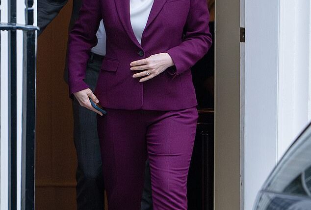 Chancellor Rachel Reeves leaving 11 Downing Street for Prime Minister's Questions last month