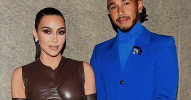 Lewis Hamilton and Kim Kardashian are enjoying a secret romance according to reports (pictured together in 2021)