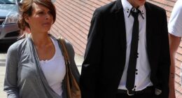 Sarah Aspin (pictured), 47, been found dead at a home in Leeds - she is pictured here with former partner Blake Fielder-Civil in 2011