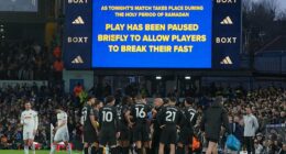 Leeds United supporters jeered en masse as three Manchester City players observed the Islamic holy month of Ramadan during their clash at Elland Road on Saturday