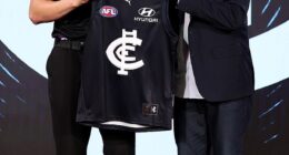 Carlton legend Peter Dean (right) told his son Harry (left) to leave his hospital bedside to play in a practice match this week, as the dual premiership winner recovers from an alleged assault