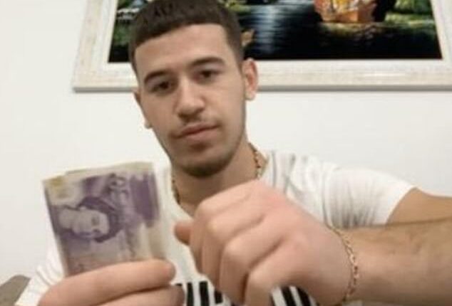 Drug dealer Kelmend Tershalla, 22, was caught in High Wycombe, Buckinghamshire, last year after being stopped by police