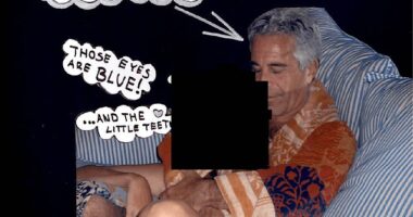 An image of Jeffrey Epstein released in the Department of Justice files