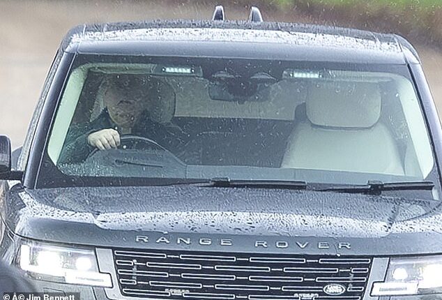 Andrew Mountbatten-Windsor has today been seen taking a solo drive after photos released in the Epstein files appear to show the disgraced royal crouched on all fours over a woman
