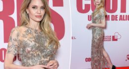 Angelina Jolie glitters in sheer sequined dress on 'Couture' Paris premiere red carpet