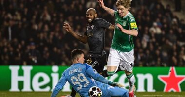 Anthony Gordon scored four in the 6-1 demolition of Qarabag by Newcastle on Wednesday