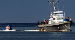 The Cuban Coast Guard killed four people in a Florida-registered speedboat after the vessel crossed into the nation's waters and opened fire, Cuban officials said. A stock image of a Cuban Coast Guard vessel is pictured, not the vessel in Wednesday's incident