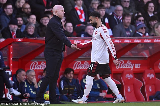 Mohamed Salah is substituted for Liverpool on Sunday - after he hardly seemed to be trying