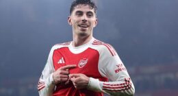 Kai Havertz scored the only goal in the Carabao Cup semi-final second leg which Arsenal won