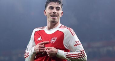 Kai Havertz scored the only goal in the Carabao Cup semi-final second leg which Arsenal won