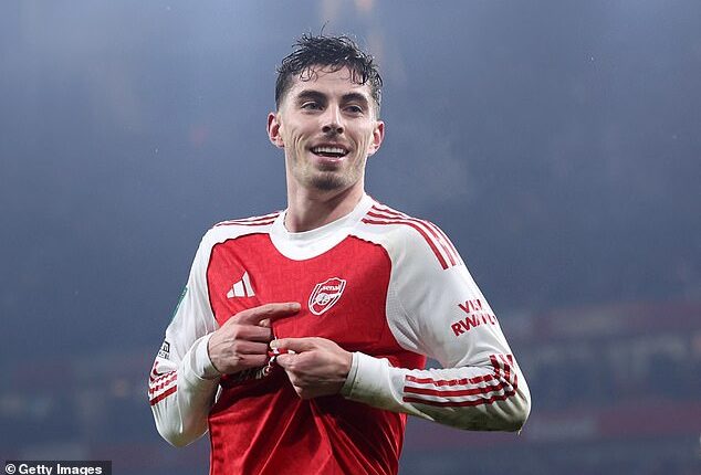 Kai Havertz scored the only goal in the Carabao Cup semi-final second leg which Arsenal won