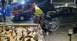 Two pedestrians have been hit by an out-of-control car on a busy inner-city street. (HANDOUT/VICTORIA POLICE)