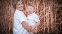 Single mother Danika Meade, has been diagnosed with stage four cancer at just 33, after suffering debilitating symptoms for more than a year. Pictured: Danika her thre-year-old son Alexander