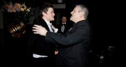 Robert Aramayo has jumped to the defence of Tourette's campaigner John Davidson who left the BAFTAs on Sunday after shouting racial slurs in the audience (pictured together