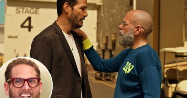 Bald Jonah Hill unrecognizable as he shows off slim figure in new movie with Keanu Reeves