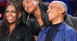 Barack, Michelle Obama's youngest daughter Sasha makes rare appearance with parents at basketball game