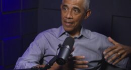 Barack Obama warned that political discourse has devolved into a 'clown show' after Donald Trump shared a video depicting the Obamas as apes