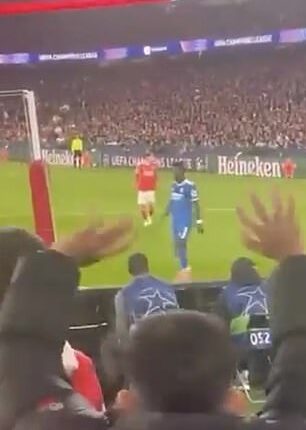 Footage shows fans attempting to attract Vinicius Jnr's attention in a hostile manner