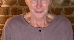 Beverley Callard, 68,  has revealed she is sore and feeling emotional as she gave a update following her breast cancer surgery in a clip shared to social media on Friday