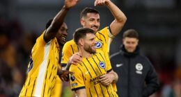 Brighton celebrated James Milner's record-breaking day with three points against Brentford at the Gtech Community Stadium