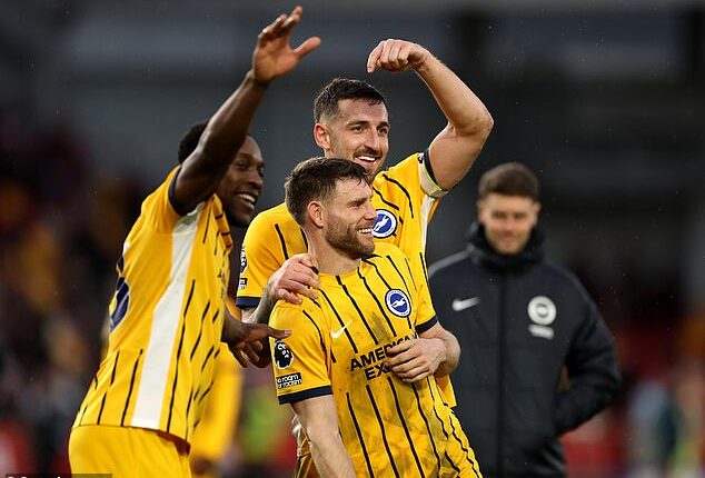 Brighton celebrated James Milner's record-breaking day with three points against Brentford at the Gtech Community Stadium