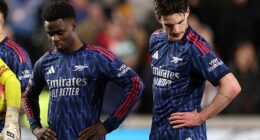 Arsenal dropped two points in the title race with a 1-1 draw at Brentford on Thursday night