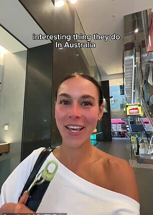 British woman Mel explained in a video that  she found it bizarre how the bathroom keys at Australian cafes and restaurants were often attached to an oversized kitchen utensil