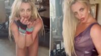 Britney Spears suffers wardrobe malfunction in dining room dance video