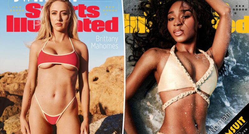 Brittany Mahomes and more NFL WAGs pose in bikinis for Sports Illustrated Swimswuit covers