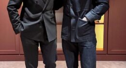 David Beckham cosied up to Hermès VIP boss Michael Coste in a new snap on Tuesday - after selling his Miami penthouse for a tidy profit