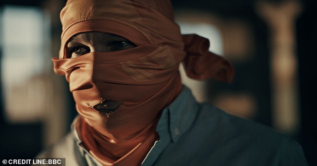 No one who watches this brutal, stomach-churning documentary can be left in any doubt that Vladimir Putin's 'special military operation' in Ukraine is one vast war crime. Pictured: An anonymous contributor to the documentary