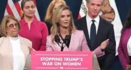 Jennifer Siebel, 51, took the stand and scolded reporters for asking the 'wrong' questions at the conference