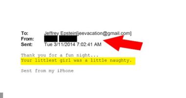 Social media is demanding that the DOJ un-redact the name of someone who sent an email to Jeffrey Epstein saying: 'Your littlest girl was a little naiughty'