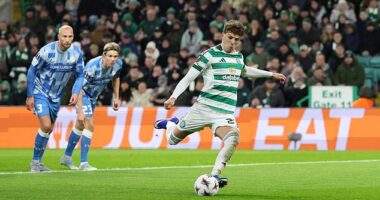 Arne Engels, scoring in the Europa League for Celtic, was wanted by Nottingham Forest