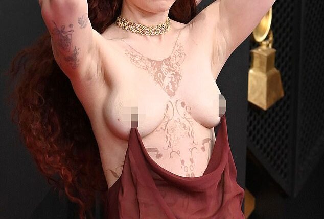 Chappell Roan left very little to imagination as she hit the Grammys2026 red carpet in a risqué topless look