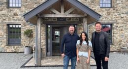 Barrister Tina and school administrator Steve (pictured with George Clarke) poured their hearts and souls into a bespoke property on the island of Anglesey - which overlooks the coast where they had their first date, in a café, as youngsters