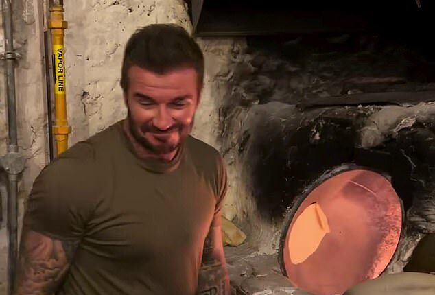 David Beckham has showed his estranged son Brooklyn how it's really done as he cooked in Doha amid their spiraling family feud