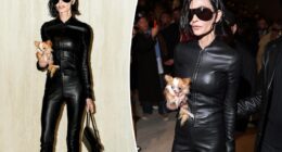 Demi Moore rocks dramatic bob haircut and all-leather look at Gucci fashion show