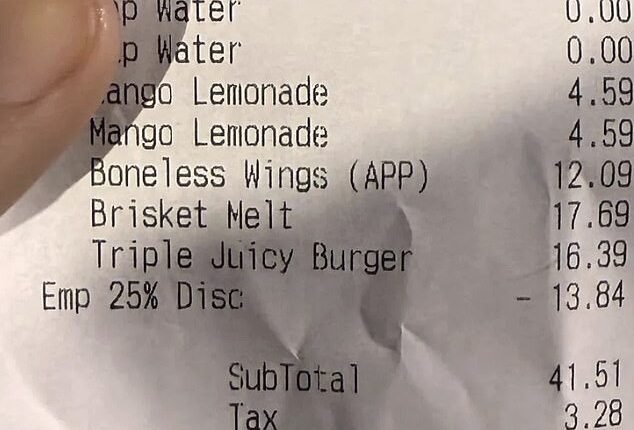 In a Reddit thread titled 'end tipping,' a user posted a photo of a Denny's check showing that a customer had asked a worker to round the total up to $70