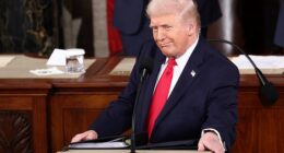 President Donald Trump speaking at his State of the Union address