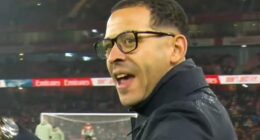 Liam Rosenior has accused Arsenal coaches of a lack of respect during their warm-up against Chelsea on Tuesday