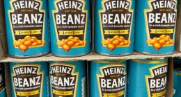 A tin of Heinz beans cost an inflation-adjusted price of £1.02 in the 1970s. Today, the item will often cost customers £1.45 (stock photo)