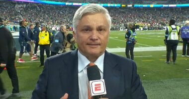 ESPN reporter John Sutcliffe became emotional after watching Bad Bunny's halftime show
