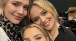 Emily Atack looked in high spirits as she joined Vogue Williams, her husband Spencer Matthews and Jodie Kidd at the Six Nations Championship at Twickenham Stadium on Saturday