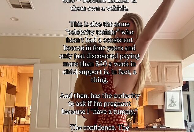 Simone Holtznagel, 33, and Jono Castano, 35, have had a very public bust-up online after the model launched a scathing attack against her ex late on Friday night