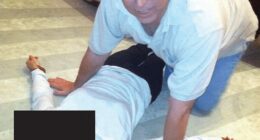 The disclosure, which has thrown the former prince's links to Epstein back in the spotlight,  also includes images of Andrew crouched over an unidentified woman