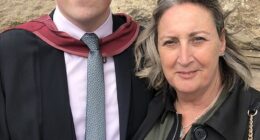 Karen Pooley (pictured with her son), from Lydney, Gloucestershire, travelled with a friend to the Riu Funana resort in Sal on October 7, 2025, for a two-week holiday costing £3,000, booked through TUI